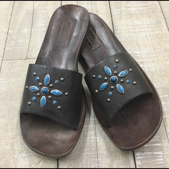 Mystique Leather Studded Sandals Size 9 - Picture 1 of 14